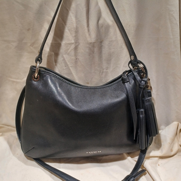Coach Black Legacy Double Gusset Hobo Shoulder Bag - Picture 6 of 15